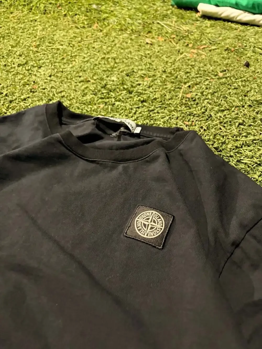 Stone Island Long Sleeve Crew Neck T-Shirt with Compass Patch